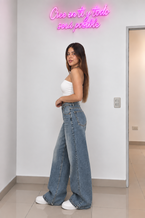 Jean Wide Leg Celeste