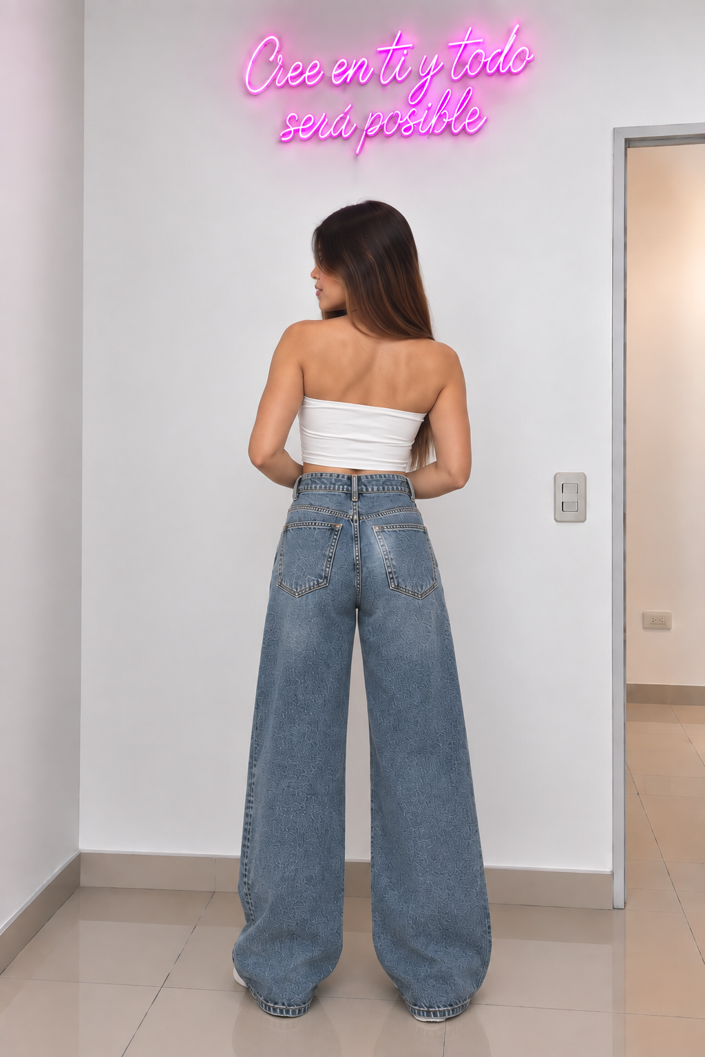 Jean Wide Leg Celeste